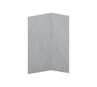 Vente-unique - Lot de 2 panneaux muraux de douche effet béton ciré en aluminium avec profilés - L90 x L120 x H210 cm - ARFINO