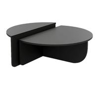 Vente-unique-Lot de 2 Tables Basses - Noir - ALOEVA