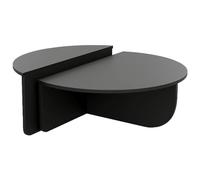 Vente-unique - Lot de 2 Tables Basses - Noir - ALOEVA