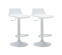 Vente-unique - Lot de 2 tabourets de Bar - Polypropyléne - Coloris Blanc - CALAS