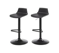 Vente-unique - Lot de 2 tabourets de Bar - Polypropyléne - Coloris Noir - CALAS