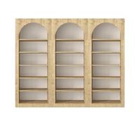 Vente-unique - Lot de 3 bibliothéques avec 6 niches - Naturel Clair - CYMORA
