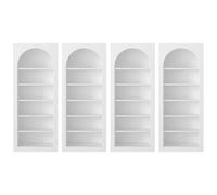 Vente-unique - Lot de 4 bibliothéques avec 6 niches - Blanc - CYMORA