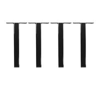 Vente-unique - Lot de 4 Pieds pour sommier Cadre à Lattes - Noir - APRANO de YSMÉE