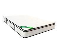 Matelas 160 x 200 cm ressorts ensachés 7 zones surmatelas intégré et coutil bambou ép.26cm - MIREZA de NATUREA