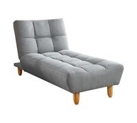 Vente-unique - Méridienne clic clac en Tissu Gris Esteban