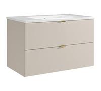Vente-unique - Meuble de Salle de Bain Suspendu avec Vasque à encastrer - Beige - 80 cm - Lavena