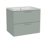 Vente-unique - Meuble de Salle de Bain Suspendu avec Vasque à encastrer - Vert Sauge - L60 cm - AVORELI