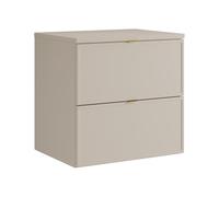 Vente-unique - Meuble sous Vasque Suspendu avec Planche - Beige - 60 cm - ONDIL