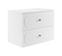 Meuble sous vasque suspendu avec planche - Blanc - 80 cm - SATOBAL