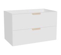 Meuble sous vasque suspendu - Blanc - L80 cm - AVORELI