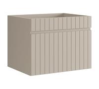 Meuble sous vasque suspendu strié beige - 60 cm - SATARA