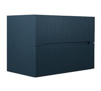 Vente-unique - Meuble sous Vasque Suspendu strié Bleu - 80 cm - PAVANI