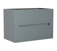 Vente-unique - Meuble sous Vasque Suspendu strié Bleu Ciel - 80 cm - PAVANI