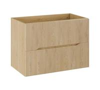 Vente-unique - Meuble sous Vasque Suspendu strié - Naturel Clair - L80 cm - ORISO