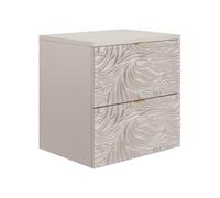Vente-unique - Meuble sous Vasque Suspendu texturé avec Planche - Beige - 60 cm - RINAREL