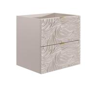 Vente-unique - Meuble sous Vasque Suspendu texturé - Beige - 60 cm - RINAREL