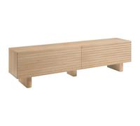 Vente-unique-Meuble TV avec 2 Portes en MDF - 180 cm - Naturel - LUDIMA