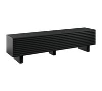 Vente-unique - Meuble TV avec 2 Portes en MDF - 180 cm - Noir - LUDIMA