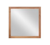 Vente-unique - Miroir carré avec Contour en Bois d'acacia - 60 x 60 cm - SEPANG