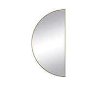 Vente-unique - Miroir Demi-Cercle Design en métal - L.50 x H.100 cm - Doré - Gavra