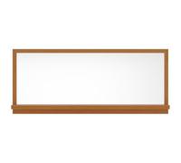 Vente-unique - Miroir Mural avec Tablette en Bois de chêne - L. 120 x H. 50 cm - Naturel - Jiao
