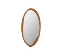 Vente-unique - Miroir Ovale en Bois d'hévéa - L. 50 x H. 100 cm - Naturel - Fujian