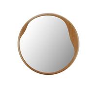 Vente-unique - Miroir Rond en Bois d'hévéa - D. 60 cm - Naturel - Fujian