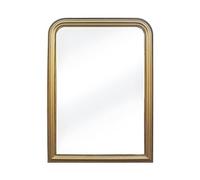 Vente-unique - Miroir trumeau en Bois de Paulownia - L. 80 x H. 110 cm - Doré Effet Laiton - Heloise