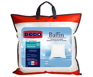 Vente-Unique Oreiller DODO Naturel Duvet 15 % plumes, soutien medium - 65x65 cm - BAFFIN