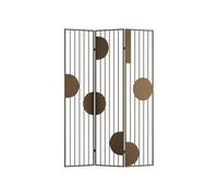 Paravent ajouré en métal 3 pans - L. 123 x H. 180 cm - Doré - KANDY