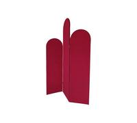 Vente-unique - Paravent asymétrique 3 pans en Velours - L. 120 x H. 180 cm - Rouge - CARMIDA