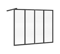 Vente-unique - Pare muret au style industriel - Noir mat - 120 x 100 cm - ZONIVRA
