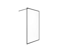 Vente-unique - Paroi de douche à l'italienne - 120 x 200 cm - Noir mat - Verre trempé - AMBERI