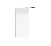 Paroi de douche à l'italienne brume - 140 x 200 cm - Noir mat - POMARO