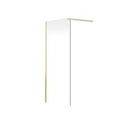 Vente-unique - Paroi de douche à l'italienne - Doré - Verre 6 mm - 140x200 cm - DAREN