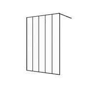 Paroi de douche à l'italienne style industriel - Noir mat - 140 x 200 cm - ATALIA II Noir