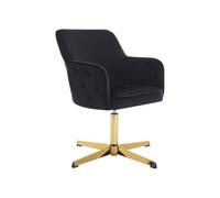Vente-unique Pascal MORABITO - Chaise de Bureau - Velours - Noir et doré - CAPULI de Pascal Morabito