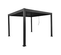 Vente-unique - Pergola bioclimatique autoportante en Aluminium avec Lames orientables - 9 m² - Anthracite - Amalfi