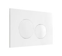 Vente-unique - Plaque de commande pour WC avec double touche - Blanche - OPULUS