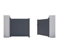 Portail battant aluminium plein L305 x H150 cm anthracite - NAZARIO