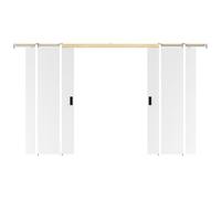 Vente-unique - Porte coulissante double avec systéme à galandage - 2 x H205 x L93 cm - MDF + PVC Blanc - VARIN II