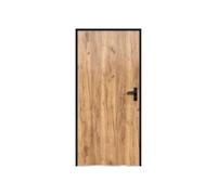Vente-unique - Porte d'entrée en acier pleine H207 x L100 cm effet chêne - épaisseur 68 mm - poussant gauche - AGUEDA