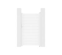 Portillon battant aluminium plein L103 x H181 cm blanc - NAZARIO