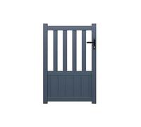 Portillon battant aluminium semi plein L104 x H148 cm anthracite TARNOS II