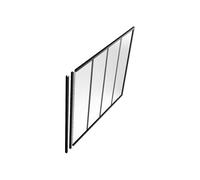 Vente-unique - Poteau de terminaison pour verriére en Aluminium thermolaqué - H105 cm - Noir - Bayview