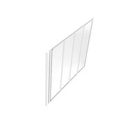 Poteau de terminaison pour verrière en aluminium thermolaqué - H130 cm - Blanc - BAYVIEW