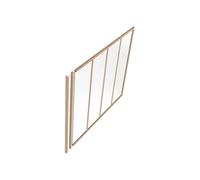 Vente-unique - Poteau de terminaison pour verriére en Aluminium thermolaqué - H130 cm - Naturel Clair - Bayview