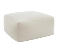 Vente-unique - Pouf en Tissu Bouclette Blanc SIRIETO