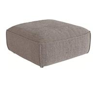 Vente-unique - Pouf en Tissu Chenille Taupe CAMILIO de Maison Céphy